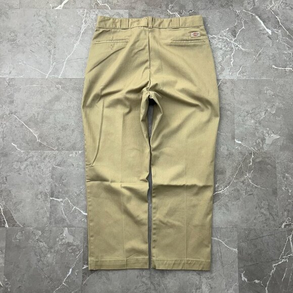 DICKIES CHINO PANTS MENS 36X29 * KHAKI WORKWEAR CASUAL - Picture 1 of 11